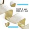 Ivory and Gold Velvet Ribbon Wired, 10 Yards 2.5 Inch Wide Double Faced Velvet Ribbon for Christmas Tree, Gift Wrapping, Wreath Bow, Outdoor Decoration